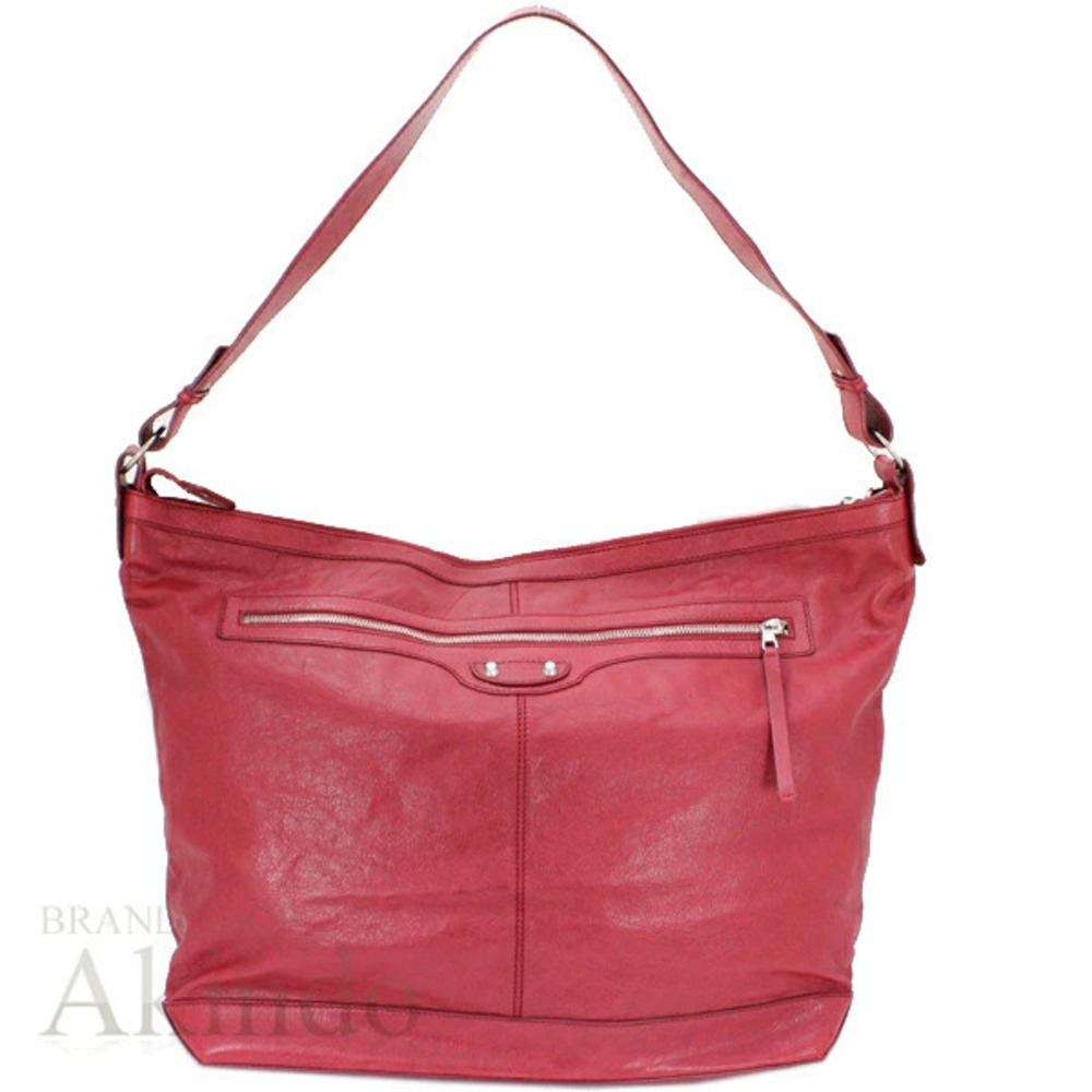 Balenciaga bag red leather shoulder Courier